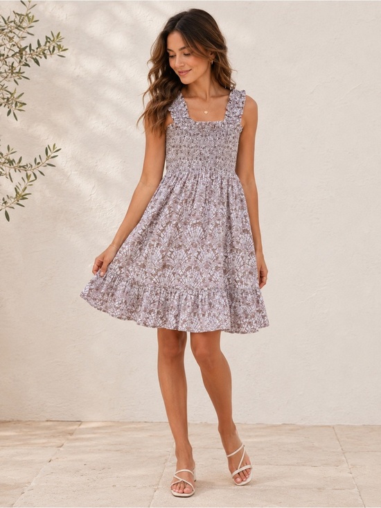 Madewell Dresses & Skirts - Madewell Lavender Floral Smocked Sundress